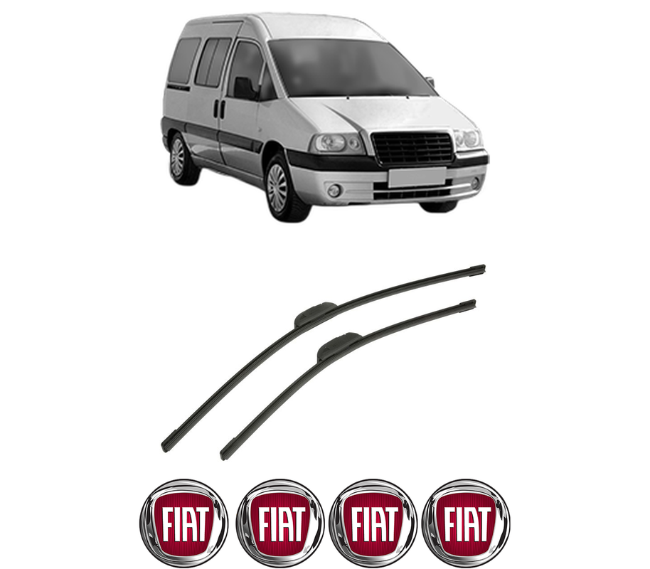 Set stergatoare auto FIAT SCUDO Platform/Chassis (220_) din 1996-2006, pentru parbriz auto, 2 bucati, Bosch Aerotwin Retrofit, din cauciuc siliconat rezistent, 4 Stickere Auto FIAT