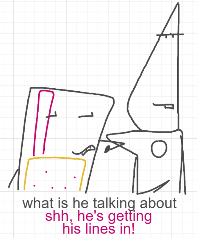 A panel from A Murder On The, episode six of the Board Boards object show by Furretwalk/WalkingFurret.