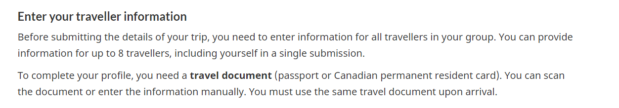*ArriveCAN* se puede ingresar tanto con la App como en la We - Documentación para Viajar a CANADÁ (pasaporte, visado)