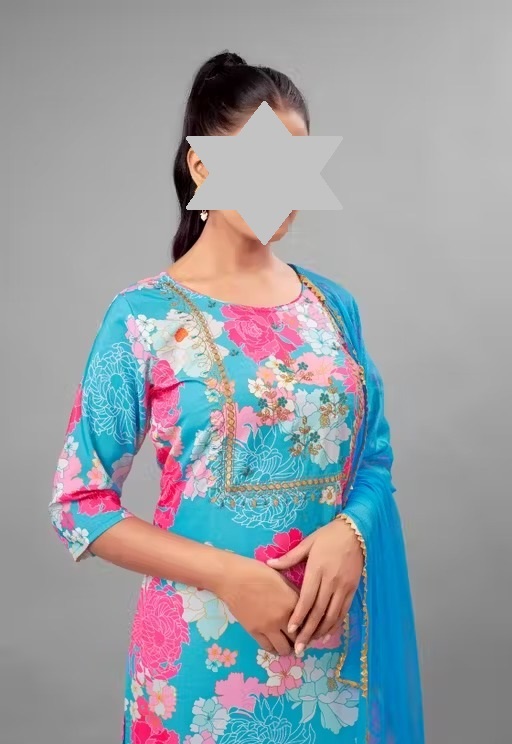 women's faboulas digital muslin kurta set Color 2 (KS106)