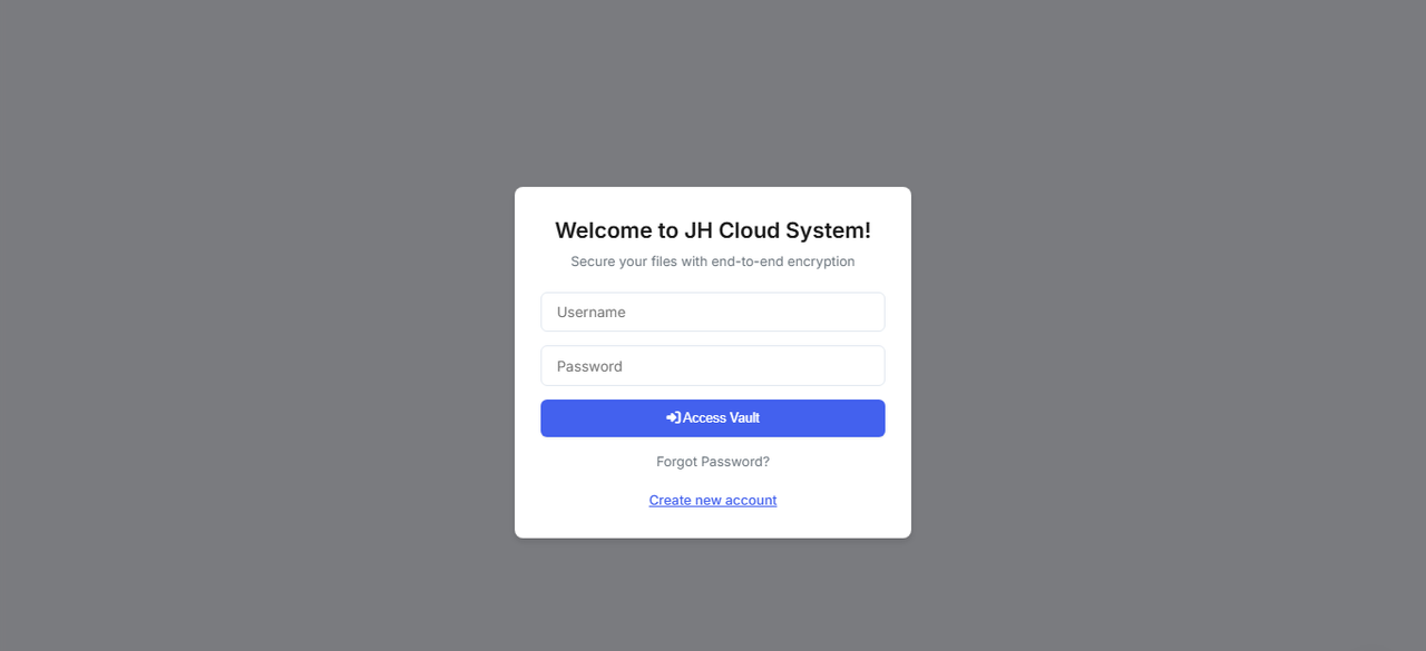 JH Cloud System Screenshot