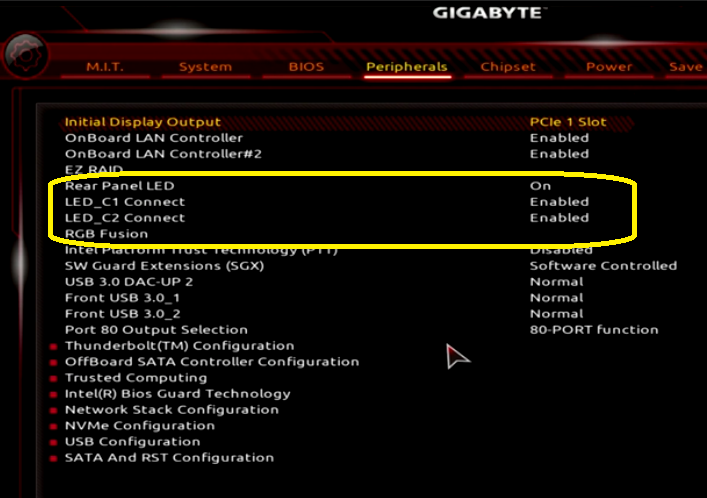 Как отключить питание usb gigabyte. Биос гигабайт. управление подсветкой в биосе. bios gigabyte. биос aorus.