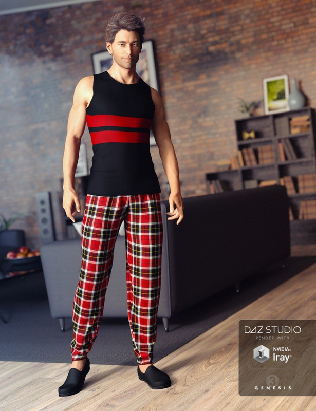 00 daz3d relaxed night outfit for genesis 3 male s