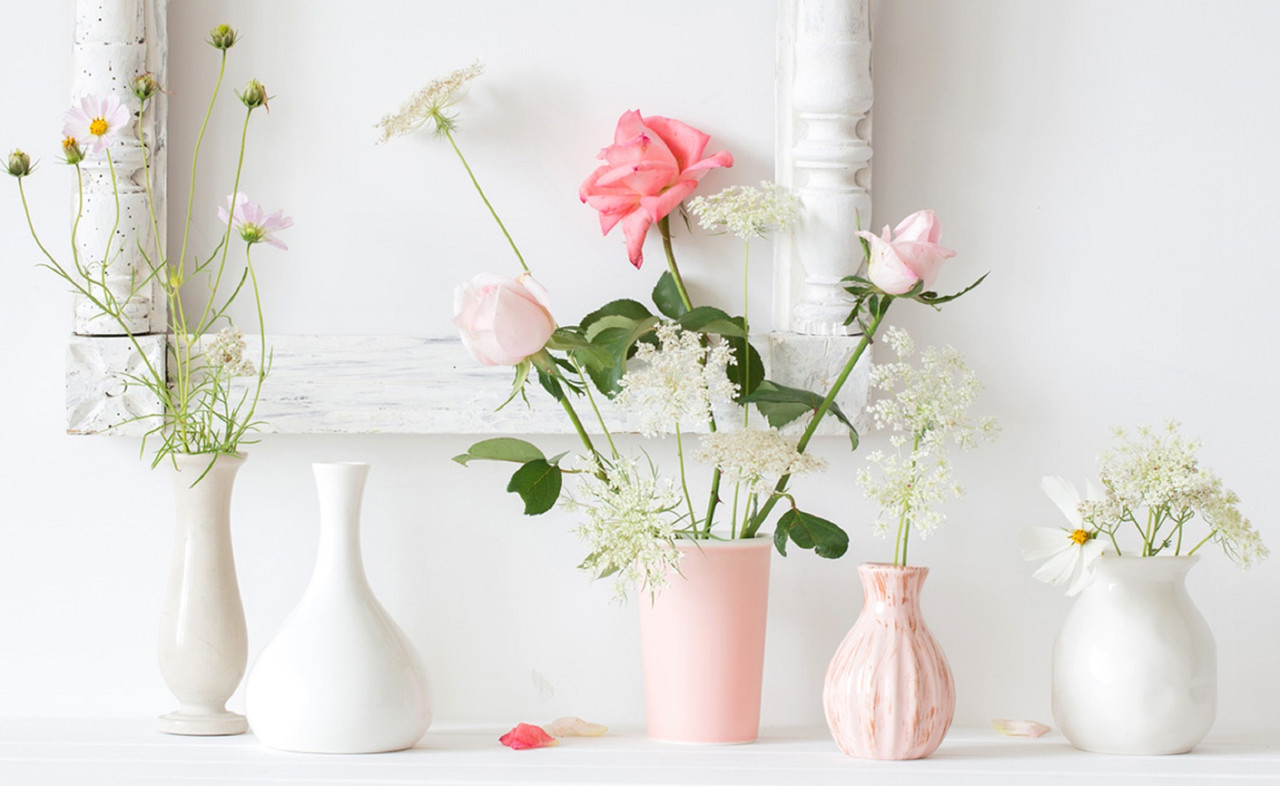 ¿Cómo mantener un ramo de flores en un florero?