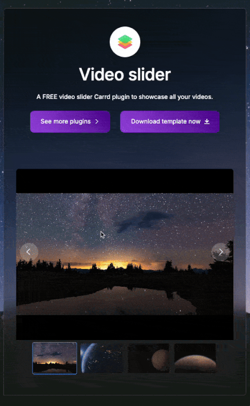 videoslider carrdplugin
