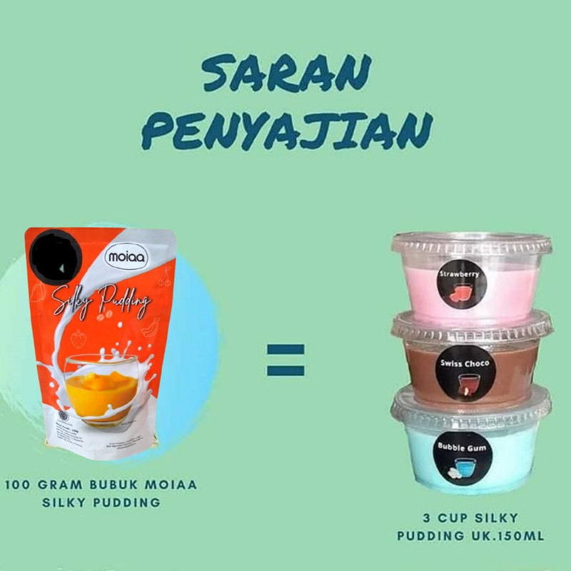 Saran penyajian MOIAA Silky Pudding
