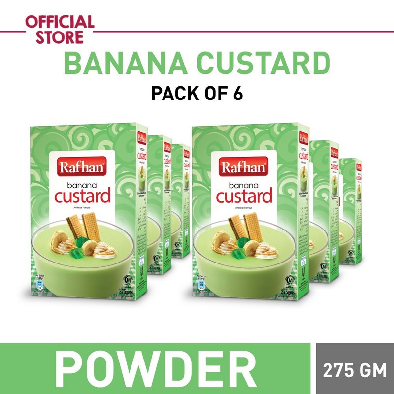 Rs. 100 Off On Pack Of 6 Rafhan Banana Custard 275 Gm