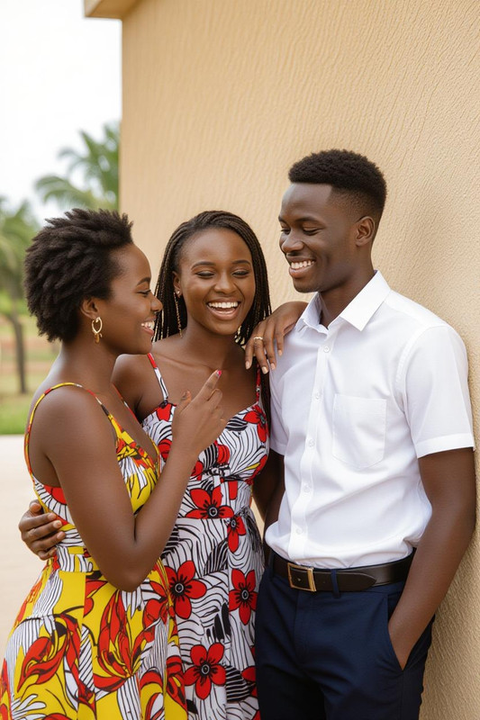 Man observing women's reactions