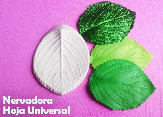Hoja nervadora universal para texturizar fomi porcelanicrón y fondant