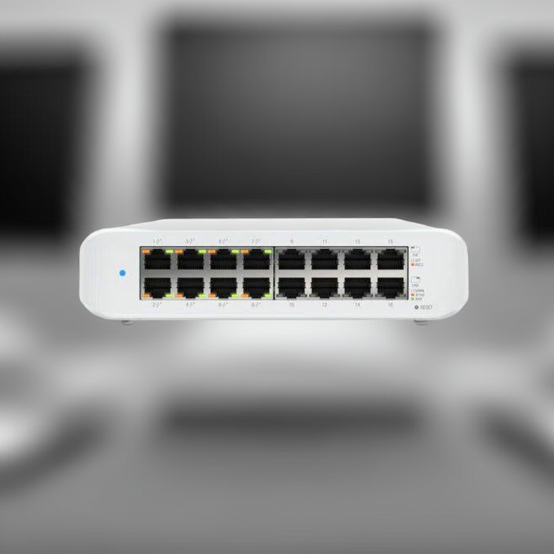 Visualização do switch em Realidade Aumentada pelo app UniFi