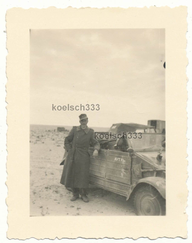 Foto Afrika Korps VW Kübelwagen PKW Kennung AVT 