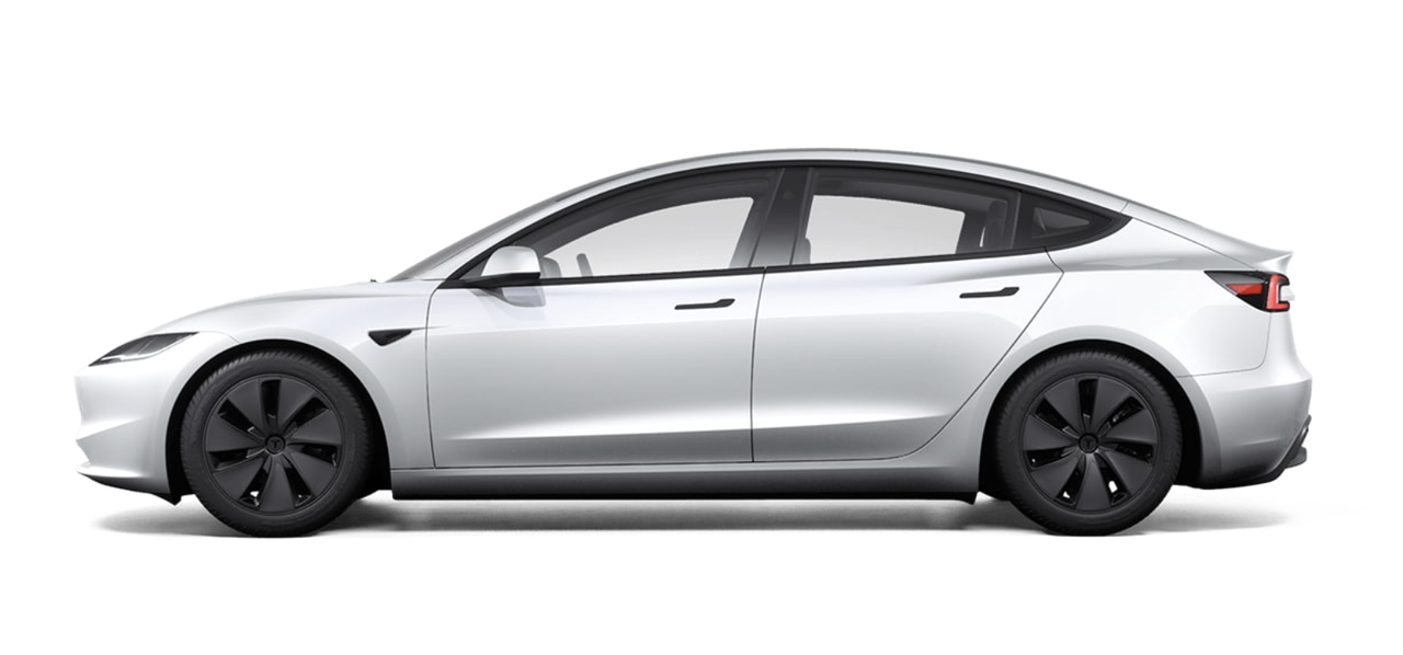 Tesla Model 3 with factory wheels