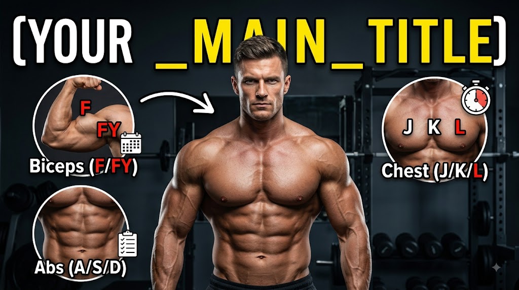 AI-generated example result for the youtube-thumbnail prompt: Fitness YouTube Thumbnail AI Prompt #114 – Single-Scene Composition