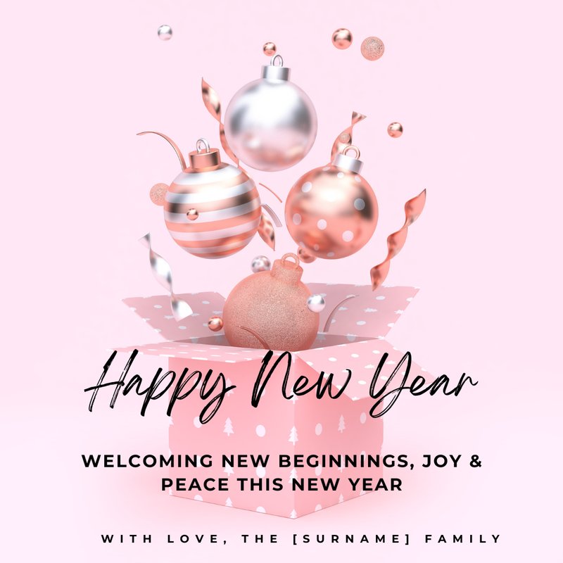 Happy New Year Card (Editable in Canva)
