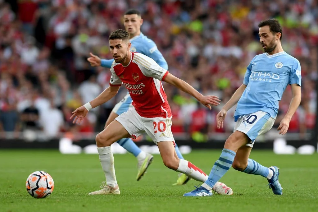Jorginho playing against Manchester City