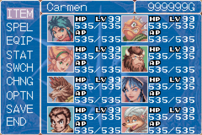 Breath-of-Fire-GBA-8-Characters-Menu-Color-Correction-4X-768x512