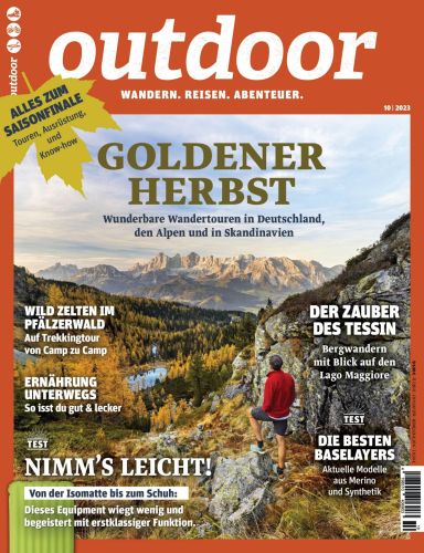 Cover: Outdoor Wandermagazin Oktober No 10 2023