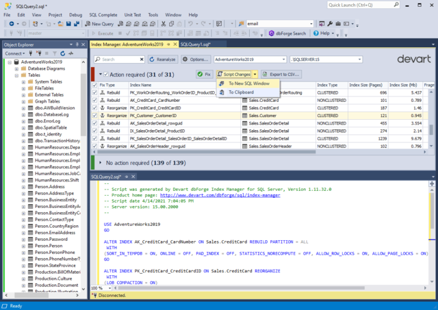 Devart dbForge Index Manager for SQL Server 1.14.2