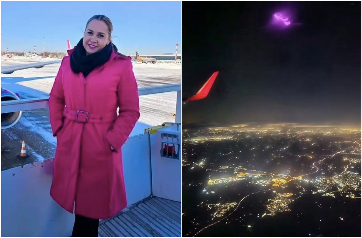 Azafata asegura que observó un OVNI con luces rosas durante un viaje