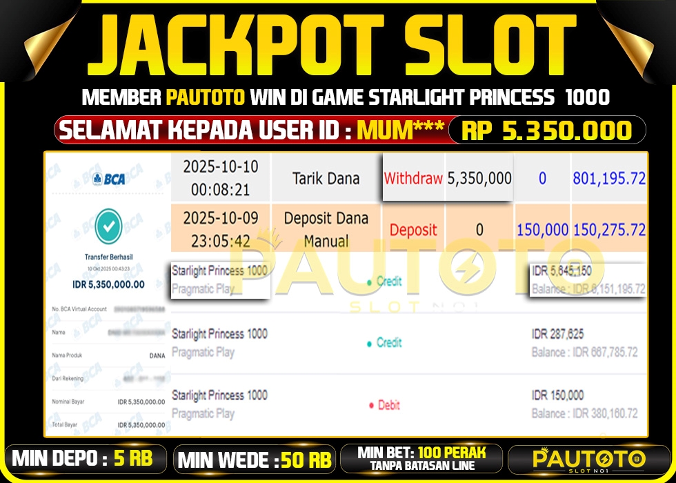 BUKTI JACKPOT LUNAS PAUTOTO