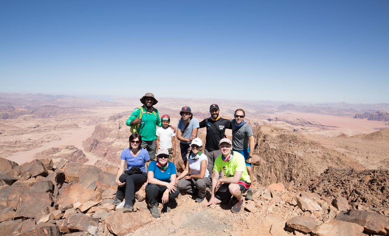 Hiking in Wadi Rum