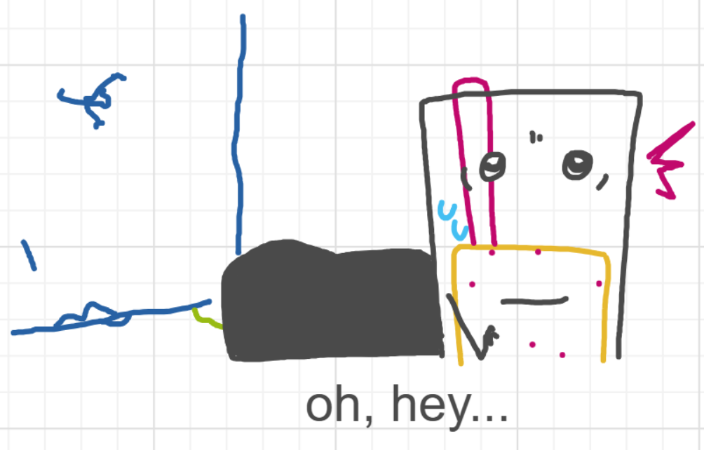 A panel from A Murder On The, episode six of the Board Boards object show by Furretwalk/WalkingFurret.