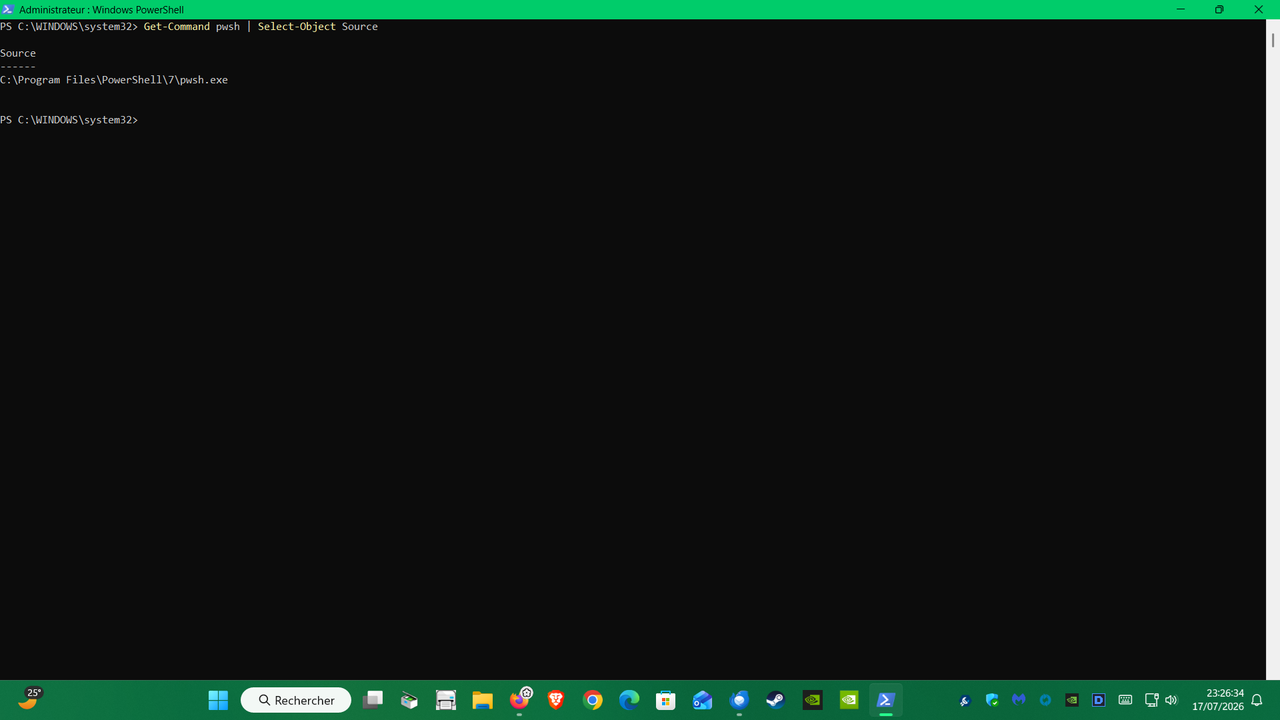 powershell command pwsh