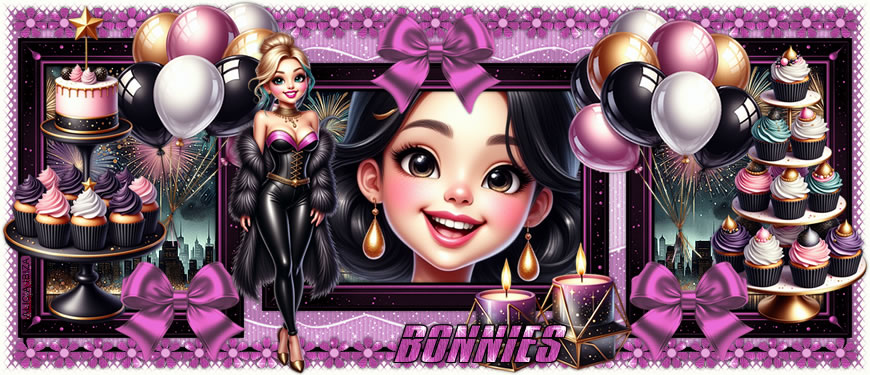 Celebrating New Year bonnies