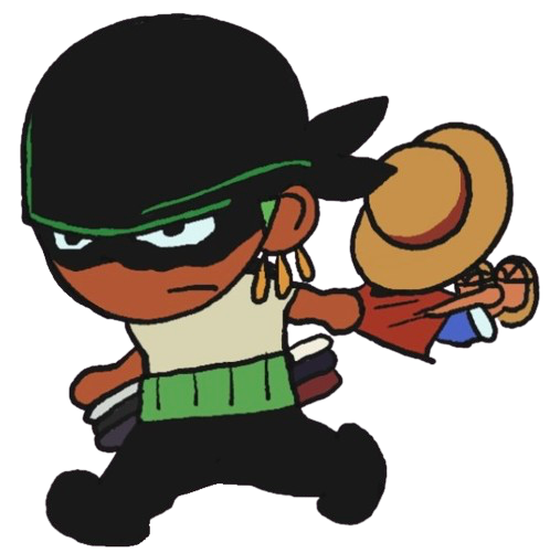 zoro dragging luffy