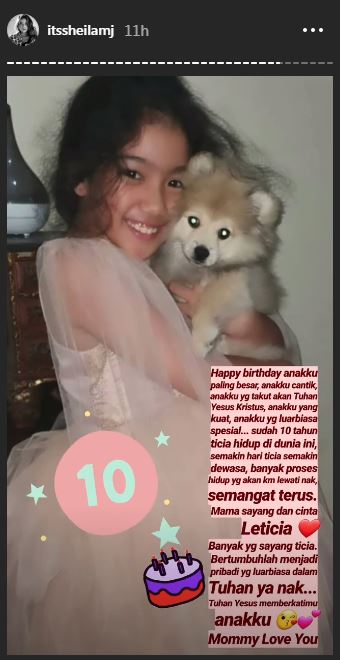 Leticia Charlotte mendapat ucapan dari sang ibu