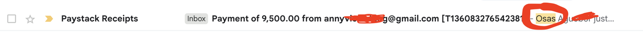 Record 1 email receipt confirmation