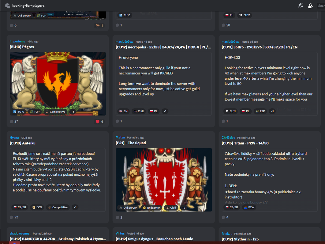 Guilds tab in twow discord - Turtle WoW