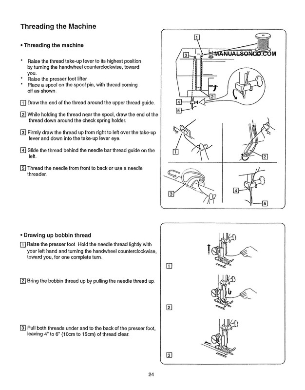 Kenmore 385.12314990 sewing machine threading guide
