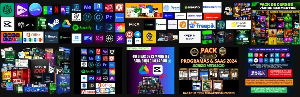 Milhares de arquivos e ferramentas