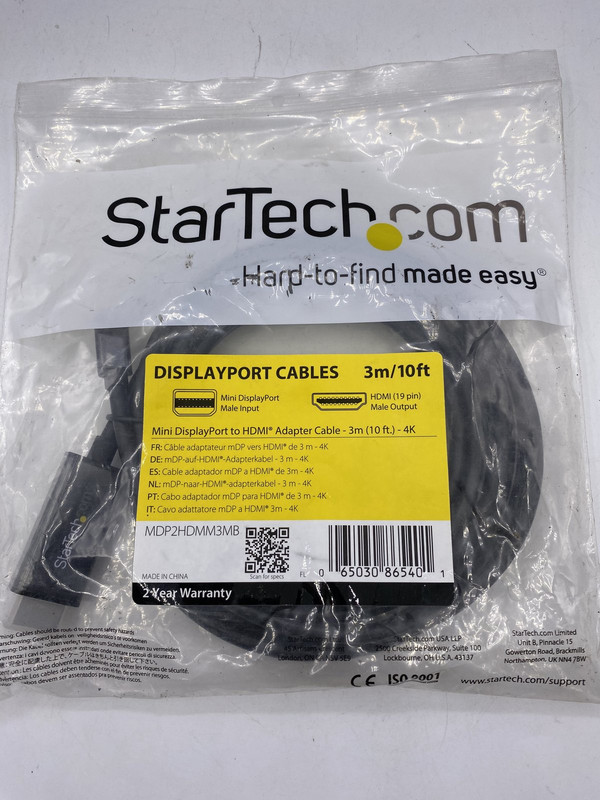 STARTECH.COM MDP2HDMM3MB 10FT (3M) MINI DISPLAYPORT TO HDMI ADAPTER CABLE