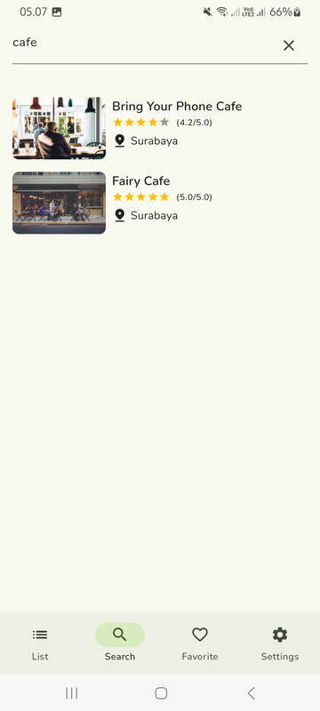 Search Screen (Light Mode)