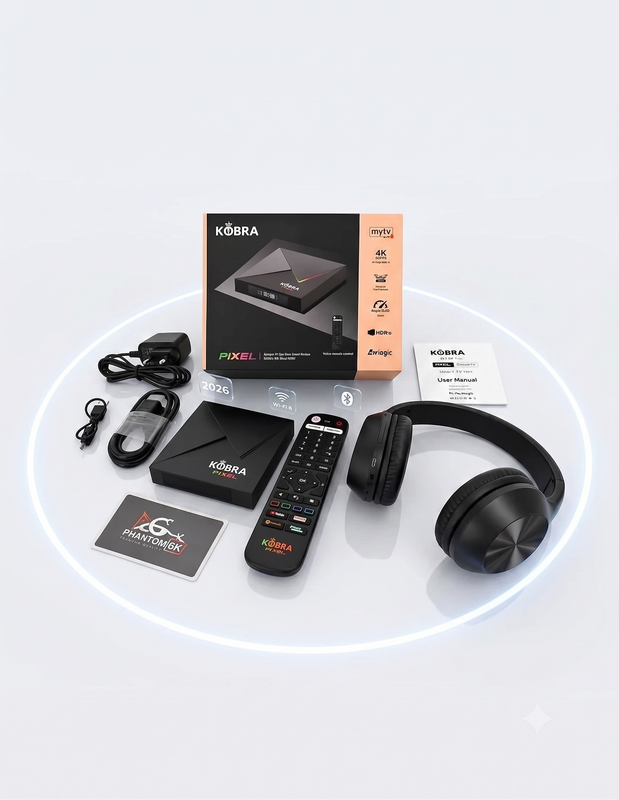 KOBRA PIXEL 4K – Box Android TV avec Wi-Fi 6 & 2 Ans Python 8K Inclus