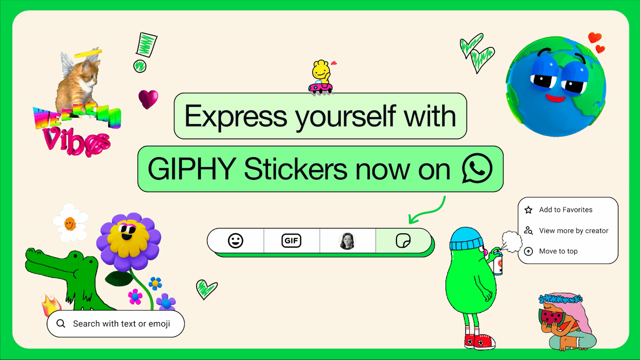 WhatsApp ahora incluye Más stickers  y un Constructor de Giphy para Android visto en ciberninjas