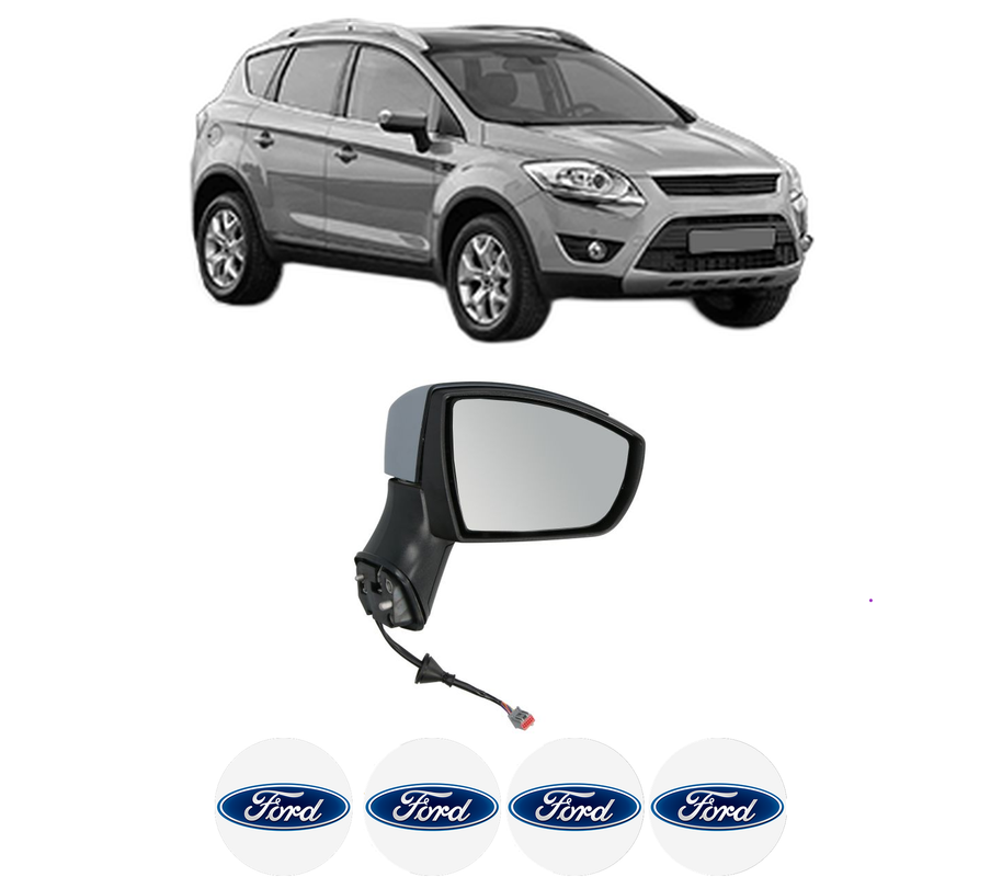 Oglinda Completa Dreapta FORD KUGA I din 2008-2012, auto, Reglaj Electric, 4 stickere auto cu FORD