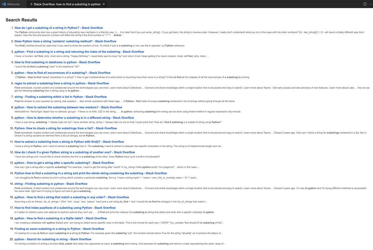 Search Results View