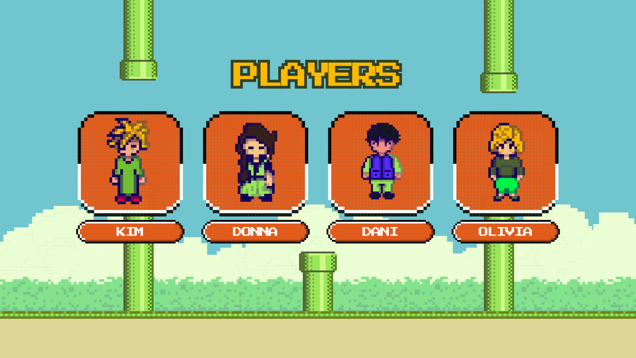 Blue Green Retro Pixel Playful Trivia Game Animated Quiz Presentation