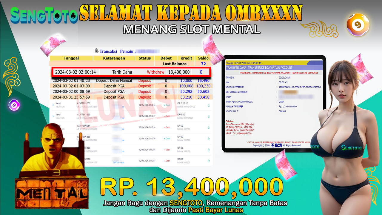 BUKTI PEMBAYARAN SLOT MENTAL