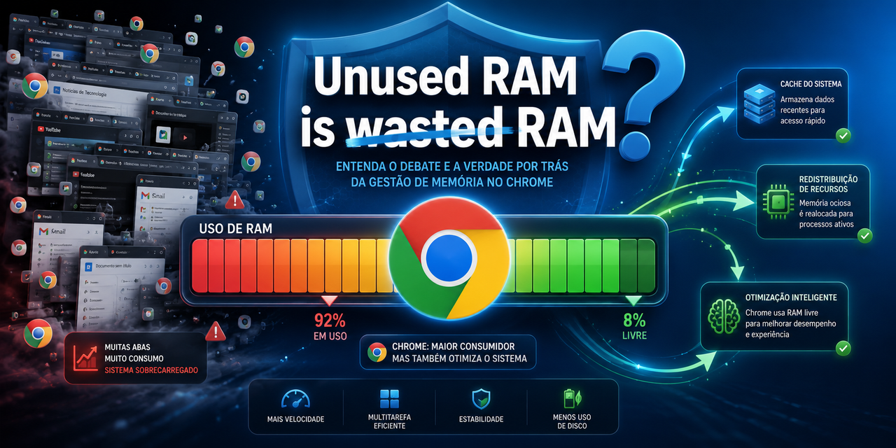 “RAM não usada é RAM desperdiçada”: a verdade por trás do mito (mesmo quando o Chrome é o vilão)