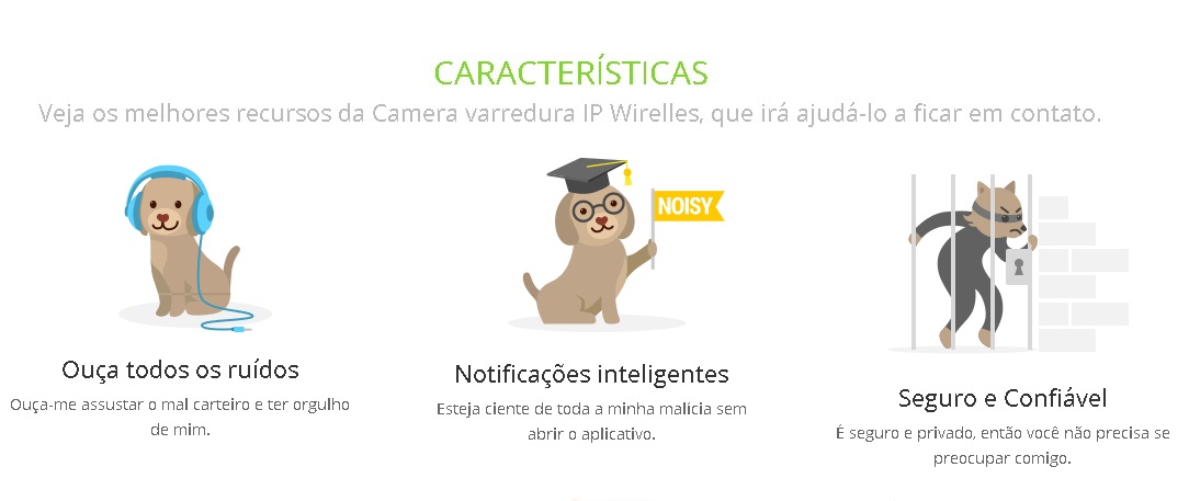Cmera de Segurana Wifi IP Monitor e Varredura 360 Smarthot