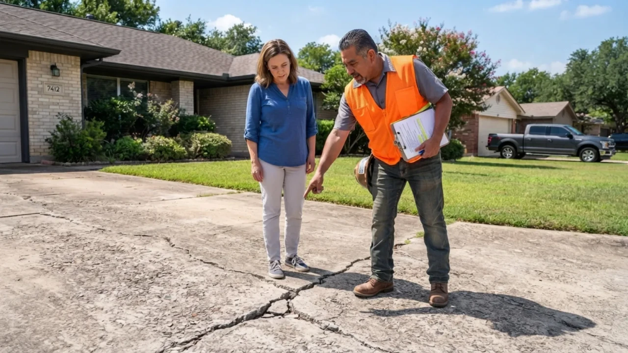 San Antonio driveway repair contractor interview local knowledge Bexar County clay soil
