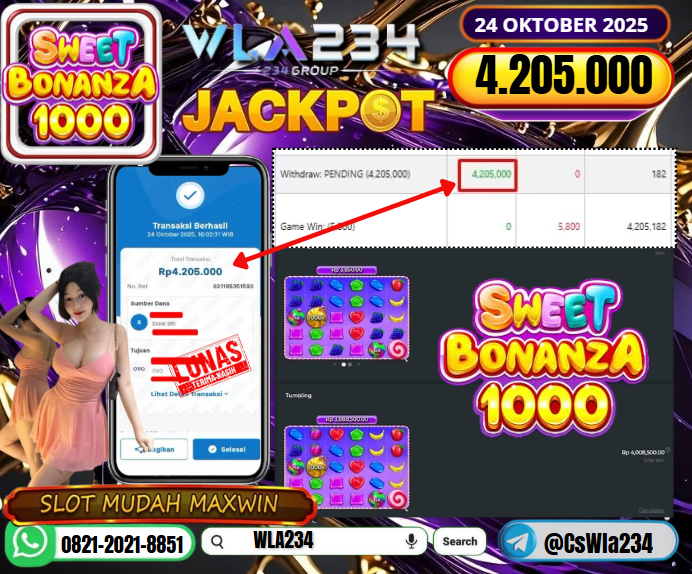 jackpot-slotgame-sweet-bonanza1000-withdraw-4205000--24-oktober-2025-04-28-06-2025-10-24
