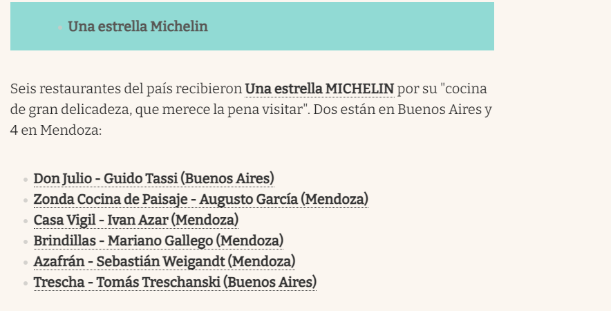 Guía Michelin en Argentina! - Comida y restaurantes en Argentina - Gastronomía