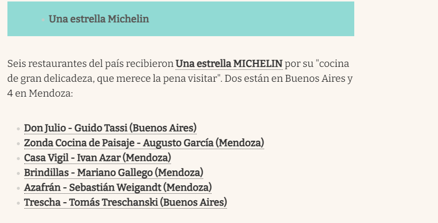 Guía Michelin en Argentina! - Comida y restaurantes en Argentina - Gastronomía - Forum Argentina and Chile