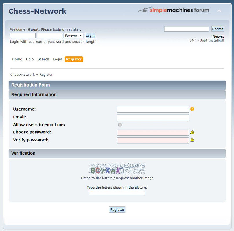 New Forum on offshore servers. Chess-Network