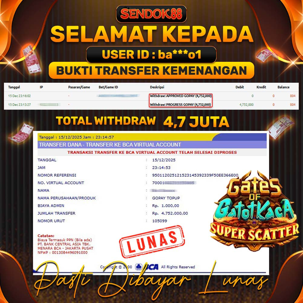 SENDOK88 JEPE! GATES OF GATOTKACA SUPER SCATTER Rp 4.752.000,- LUNAS!
